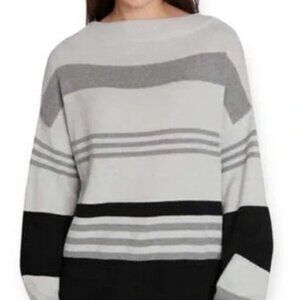 Lucky Brand Women's Long Sleeve Sweater Gray/Black Size M